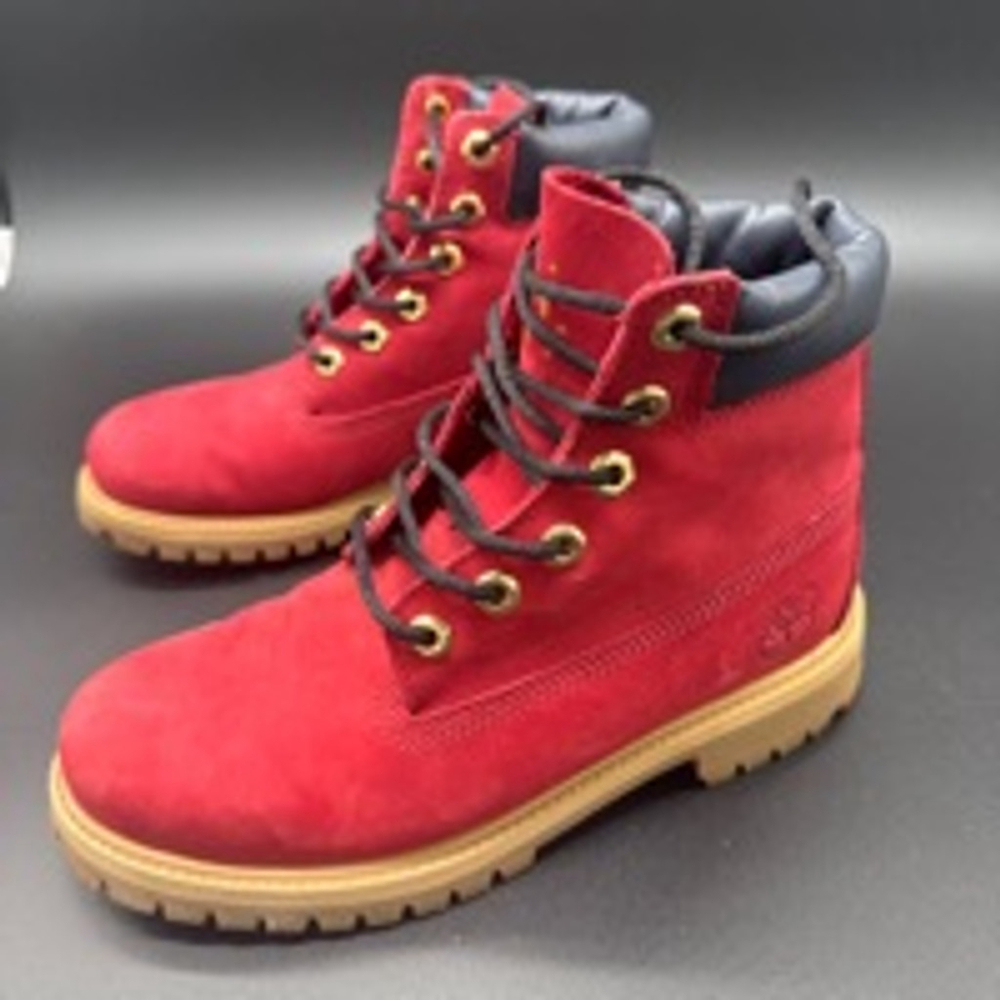 Women's TIMBERLAND Boots, Size EU 37.5 Red Wine & Navy - Picture 3 of 8